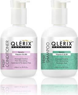 QLERIX Premium keratin with vitamin E & B5 Hair Shampoo & Conditioner