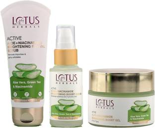 LOTUS HERBALS Active Aloe + Niacinamide Boosting Radiance Combo