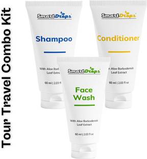 smartdrops Shampoo || Facewash || Conditioner || AlOEVERA Tour Travel Combo Kit