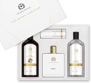 THE MAN COMPANY Blanc Gift Set for Men with Blanc Perfume, Body Lotion, Body Wash, Roll On Deo | Premium Long-Lasting Fragrance