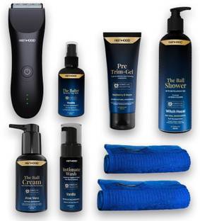 MENHOOD Down There Package 1.0 - Trimmer, The Baller (Vanilla), The Walker, Ball Shower Gel