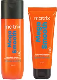 MATRIX Mega Smooth Combo for Frizzy Hair with Shea Butter and Amino Acid - 200 ml+100ml