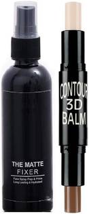 Latixmat Highlight & Contour Stick Make up With Makeup Setting Fixer Spray Combo
