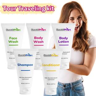 smartdrops Shampoo || Face Wash || Body Wash || Conditioner || Body Lotion || AlOEVERA Tour Travel Combo Kit