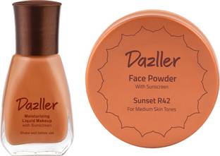 Dazller Face Combi Pack (Sunset R42) : Moisturizing Liquid Makeup, 27mL + Face Powder, 30g