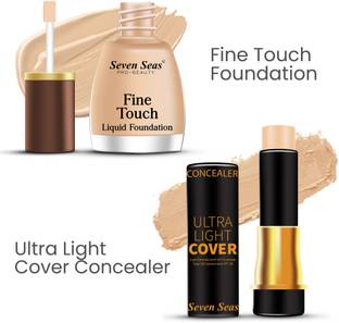 Seven Seas HD Pro Ultra Light Cover Concealer Stick With Fine Touch Liquid Foundation