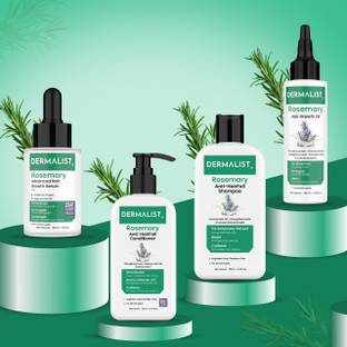 Dermalist Rosemary Anti Hairfall Kit - Serum, Shampoo, Conditioner & Hair Oil | Unisex
