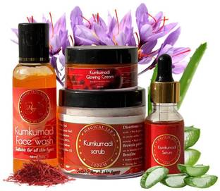 Magical jar Kumkumadi Mini Kit | Glowing Skincare Routine | 4 Natural Products in 1 Kit