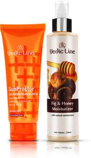 Vedic Line Combo of Sunproctor Sunscreen SPF 30 and Fig & Honey Moisturizer