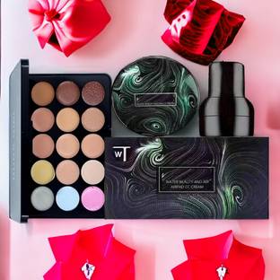 HUDA CRUSH Beauty Valentine Gift Special Combo Kit of 3in1 BB CC Foundation Cream with 15 Color Concealer Palette for Face Makeup