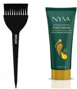 HITAN HAIR DYE BRUSH AND RCM NYSA INTENSIVE REPAIR FOOT CREAM