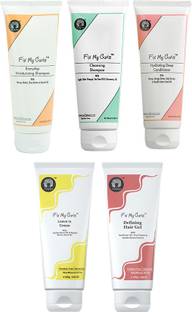 Fix My Curls Everyday Moisturizing Shampoo, Cleansing Shampoo, Hydrating Deep Conditioner, Defining Hair Gel And Leave In Cream 100 G Each 5 Step Pack