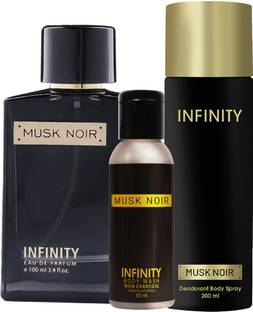 INFINITY Musk Noir EDP Perfume 100ml,Musk Noir Deodorant 200ml,Musk Noir Body Wash 50ml