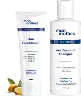 Man Matters Anti Dandruff Shampoo for Men 100ml | Argan Oil Hair Conditioner for Men 90ml