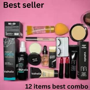 Valhalla makeup combo foundation concealer compact serum puff eyelash lipstick bb cream