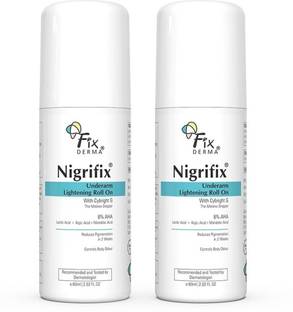 Fixderma Nigrifix Lightening Under Arm Roll On With 6% AHA, Brightens Skin for Men & Women (Pack of 2)
