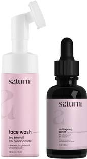saturn by ghc Anti Ageing Serum (30ml) With Foaming Face Wash (120ml) For Acne and Oil Control Skin and Helps to Reduce Wrinkles On The
