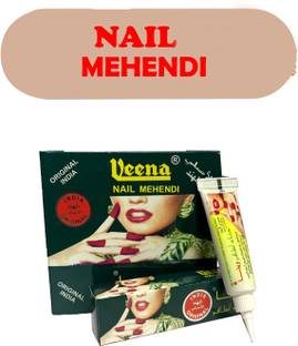 Veena Instant Dip in Dark Maroon, Ready to Use Mehndi Paste for Hands & Bridal Designs Fast