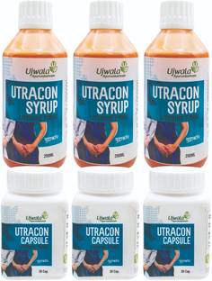 UJWALA AYURVEDASHRAM Utracon Syrup and Utracon Capsule Kit for One Month