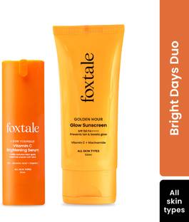 Foxtale Glow & Guard Duo | SPF 70 Sunscreen & 15% Vitamin C Serum