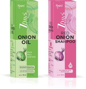 KISRA 7days Black Seed Onion Hair Oil & Red Onion Shampoo Combo Ultimate Hair Care Kit