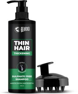 BEARDO Scalp Massager & Thin Hair Thickening Shampoo 200ml (Combo) Strong & Thick Hair