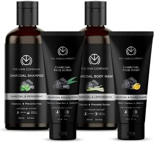 THE MAN COMPANY Anti Pollution Charcoal Set (Charcoal Shampoo + Charcoal Body Wash