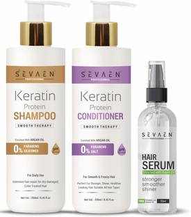 SEVAEN keratin trio combo pack for freezy and dry damage hair