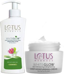 LOTUS HERBALS Whiteglow ( Hand & Body Lotion_270ml + Deep Moisturising Creme_60g )