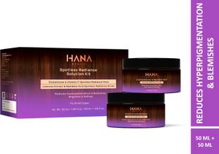 Hana Beauty Spotless Radiance Solution Kit | Pack & Scrub Combo | Reduce Spots | Bright Glow