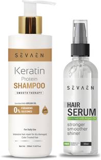 SEVAEN Keratin Shampoo and Professional Hair Serum