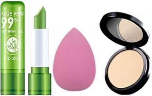 lately COMBO WITH COMPACT PUFF & COLOR CHANGING LIPSTICK