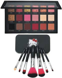 Toywua Makeup Brush (Pack of 7) & Eyeshadow palette