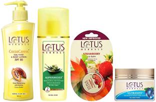 LOTUS HERBALS Winter Care Kit (lotion+Moisturiser+Crème+Lip Balm)