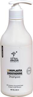 Global Amazon Secrets Nanoplastia Smoothening Shampoo | Btx Infusion, Fenugreek, Omega 3 & BioKeratin