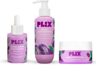 The Plant Fix Plix Jamun Active Acne Control Dewy Serum, Jamun Moisturizer & Jamun Bodywash