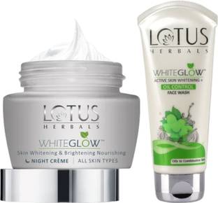 LOTUS HERBALS WG Night Creme with WG Active Face Wash