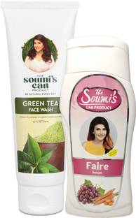 The Soumi's Can Product GREEN TEA FACE WASH 100ML & FAIRE SERUM 100ML