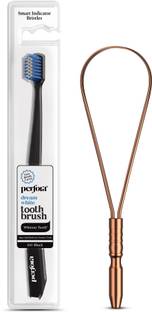 Perfora Manual Toothbrush & Copper Tongue Cleaner | Fresh Breath & Oral Hygiene
