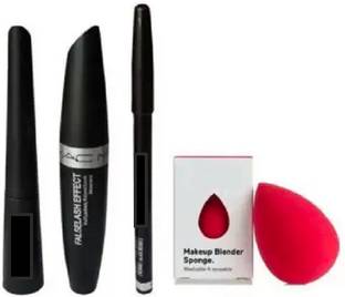 KAATO Sponge and EYELINER, MASCARA, EYEBROW PENCIL (4 Items in the set )