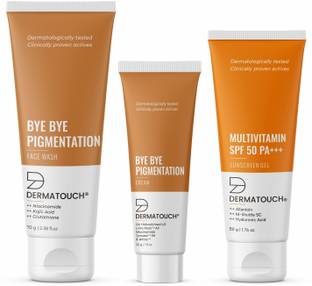 Dermatouch Bye Bye Pigmentation Kit | For Anti-pigmentation | For Dark Spot Reduction | For All Skin Types | For Both Men & Women