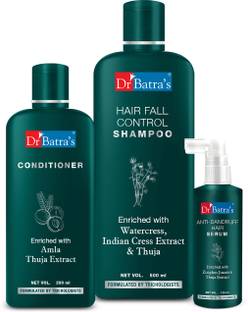 Dr Batra's Anti Dandruff Hair Serum, Conditioner - 200 ml and Hair Fall protect Shampoo - 500 ml