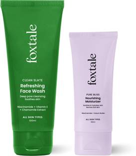 Foxtale Essentials Combo | Everyday Glow Duo | With Gel Face Wash 100ml + Daily Moisturizer 50ml