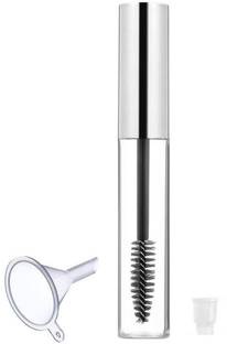VASADIGITAL 1pcs 10ml Reusable Empty Silver Mascara Bottle Tube Container With 1 Pcs Funnel