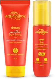 Aqualogica Detan+ Smoothie Face Wash with Cherry Tomato & Glycolic Acid for Tan Removal