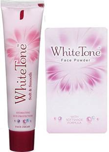 White Tone SOFT&SMOOTH SKIN BRIGHTNING FACE CREAM 50GM*1+FACE POWDER 50GM*1PCS