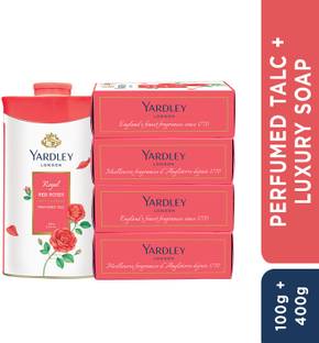 Yardley London English Rose Luxury Soap with English Rose Perfumed Talc
