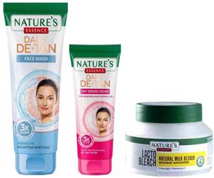 Nature's Essence DE TAN FACE WASH 100ML+DETAN CREAM 50ML+LACTO BLEACH 60G