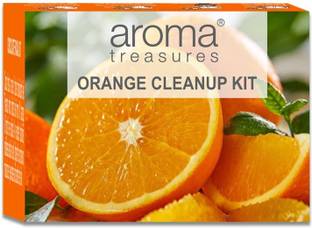 AROMA TREASURES Orange Cleanup Kit for All Skin Types with Natural Enzymes for Glow & Smooth Skin