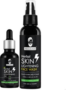 NEELHARI Herbal Skin Lightening Oil & Haldi Enriched Face Wash